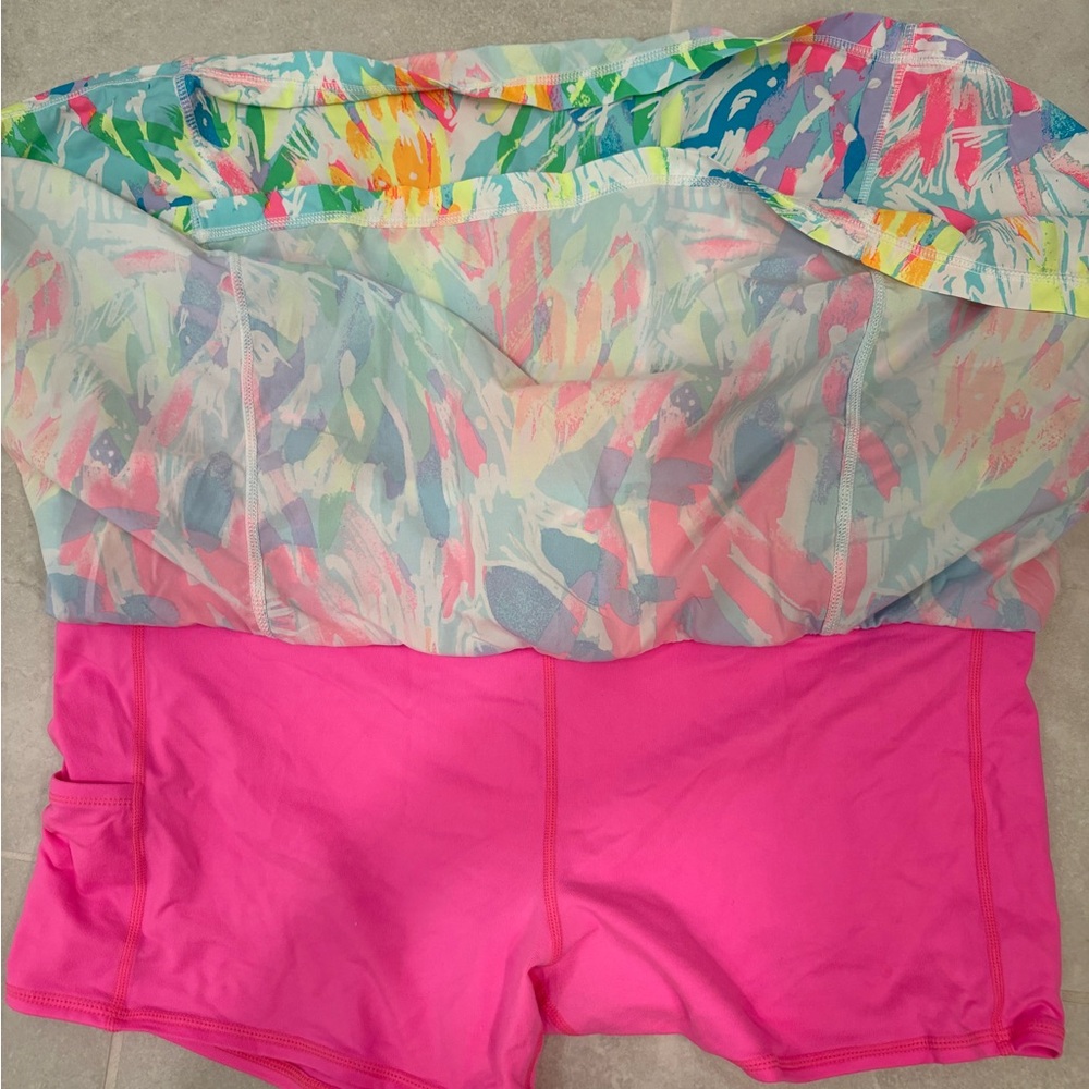 Lilly Pulitzer Luxletic Josephine Skirt Skort in Multi Sparkling Sands Size XL - Picture 5 of 10
